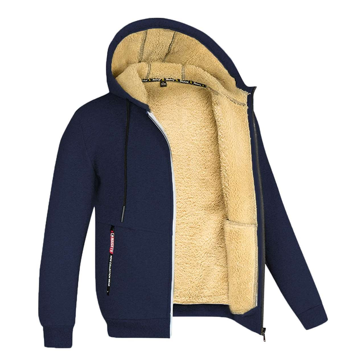 Cozy Cardigan Outerwear, Fleece Zip Cardigan, Warm Winter Sweater - available at Sparq Mart