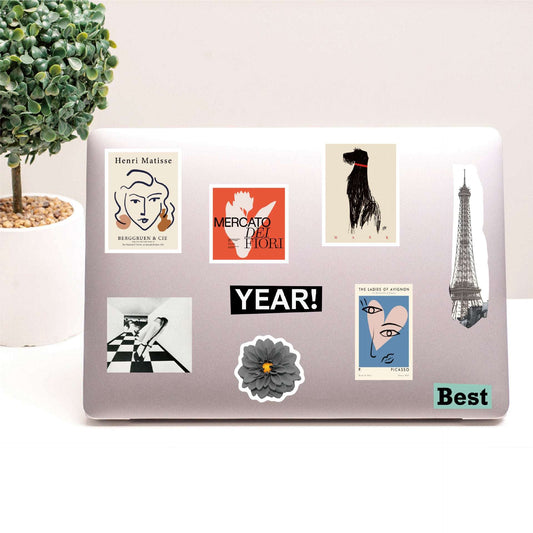 DIY Art Sticker, Pop Art Vintage Sticker, Waterproof Laptop Tablet Stickers - available at Sparq Mart