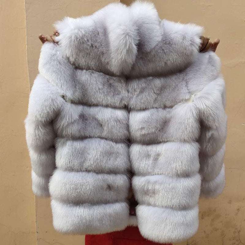 long fur coat, luxury fur coat, Winter women's fur coat - available at Sparq Mart