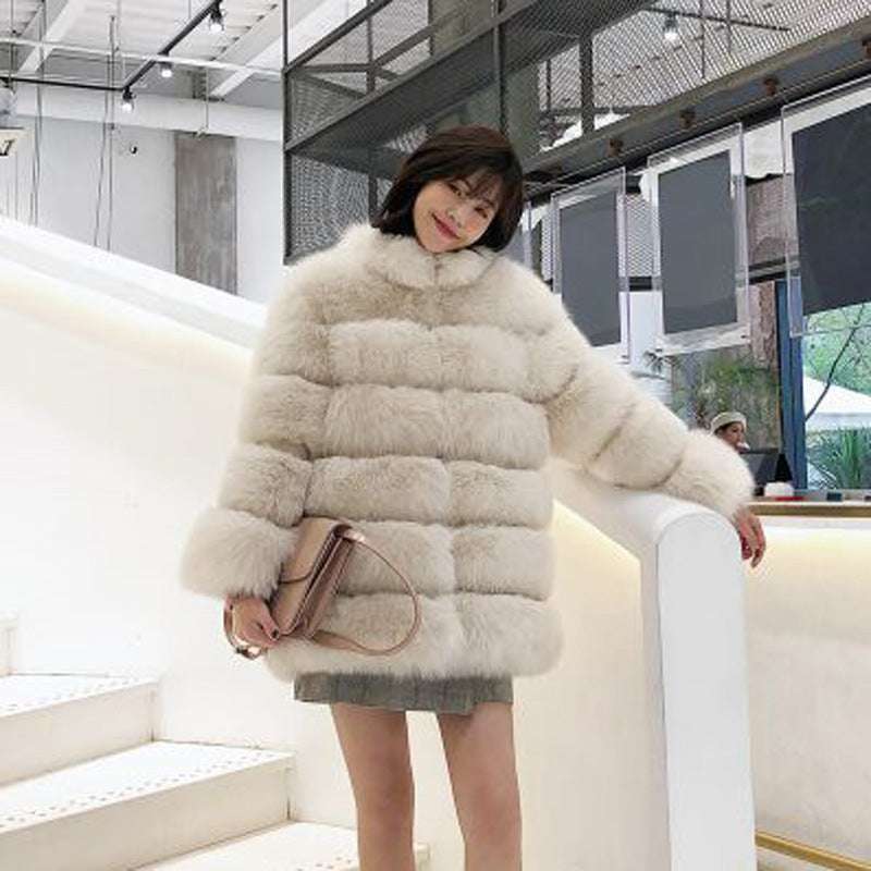 long fur coat, luxury fur coat, Winter women's fur coat - available at Sparq Mart