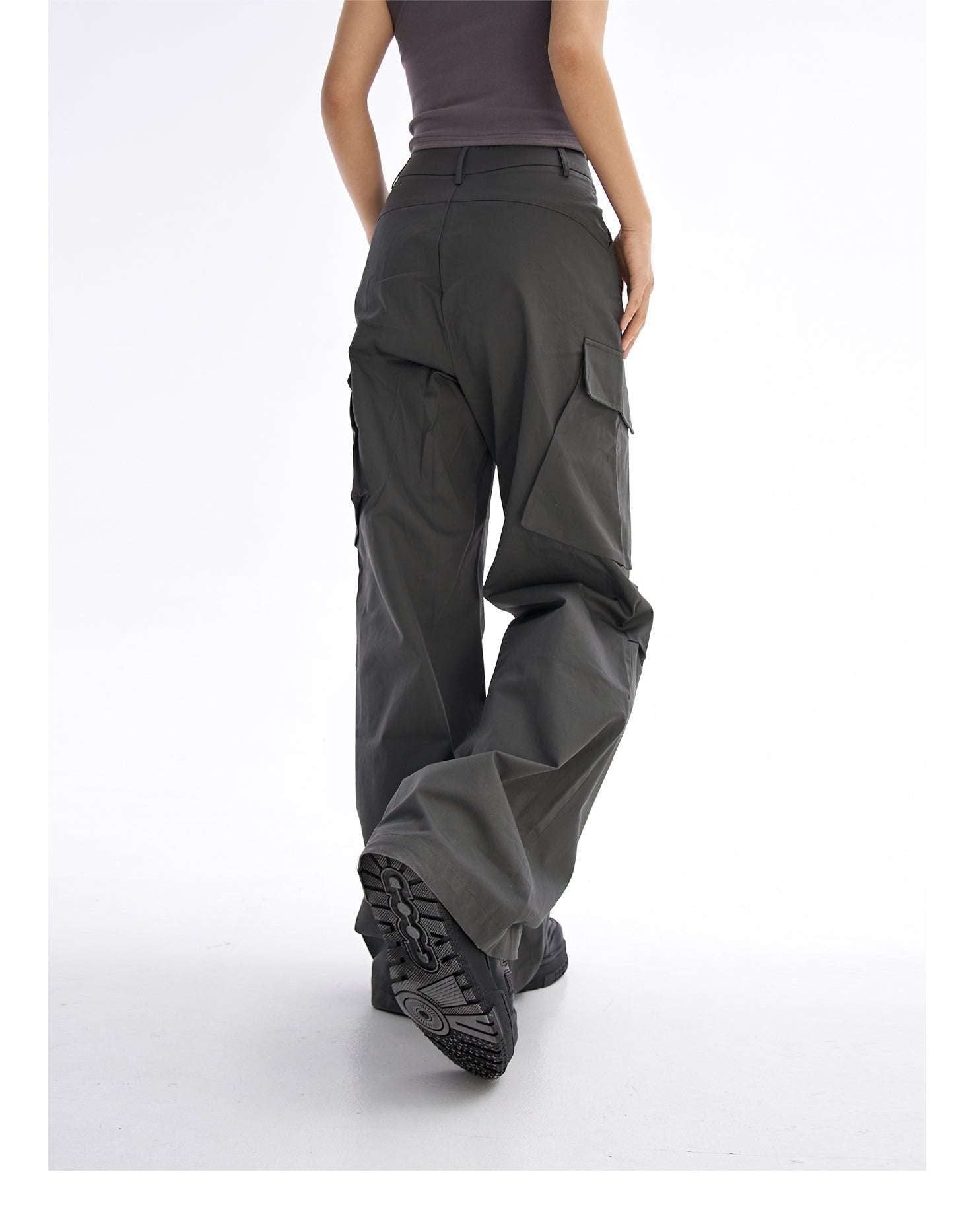 Multi-Pocket Design Pants, Retro Loose Trousers, Women's Cargo Pants - available at Sparq Mart