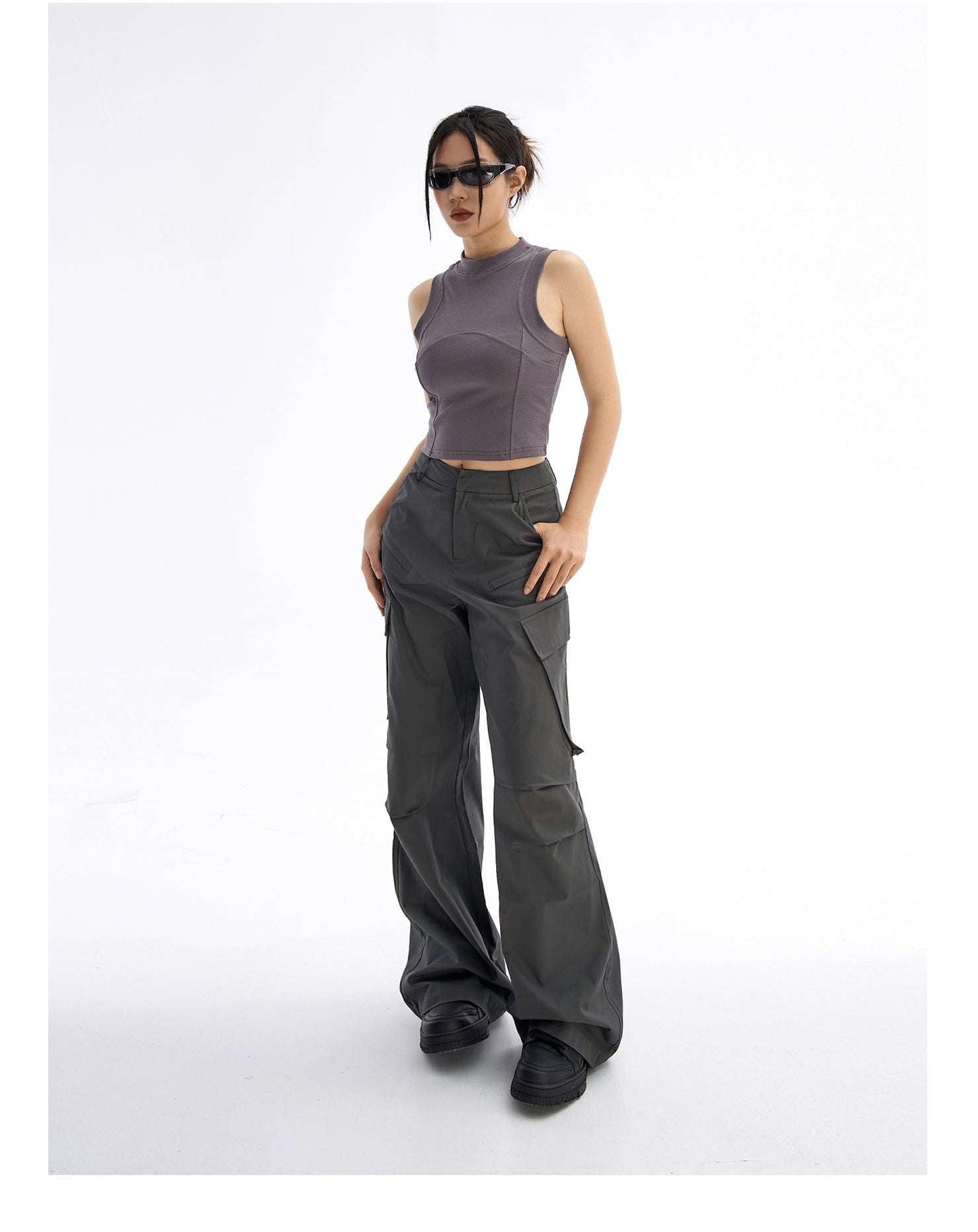 Multi-Pocket Design Pants, Retro Loose Trousers, Women's Cargo Pants - available at Sparq Mart