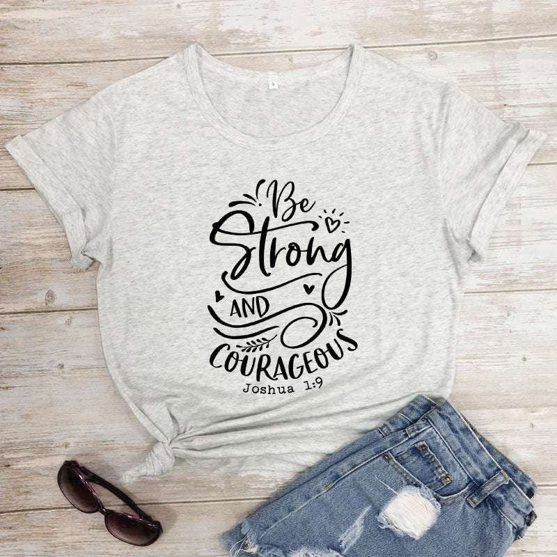 Casual Cotton Tops, Comfortable Women's Tees, Inspirational Lettering Shirts - available at Sparq Mart