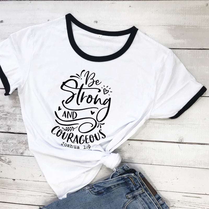 Casual Cotton Tops, Comfortable Women's Tees, Inspirational Lettering Shirts - available at Sparq Mart