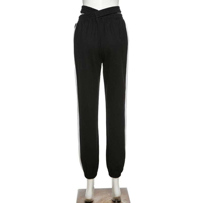 Casual Sports Trousers, Contrasting Color Pants, Women's All-match Trousers - available at Sparq Mart